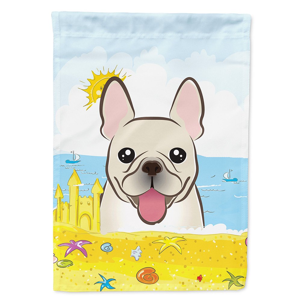 Caroline's Treasures BB2106GF French Bulldog Summer Beach Flag Garden Size, Garden Size, multicolor