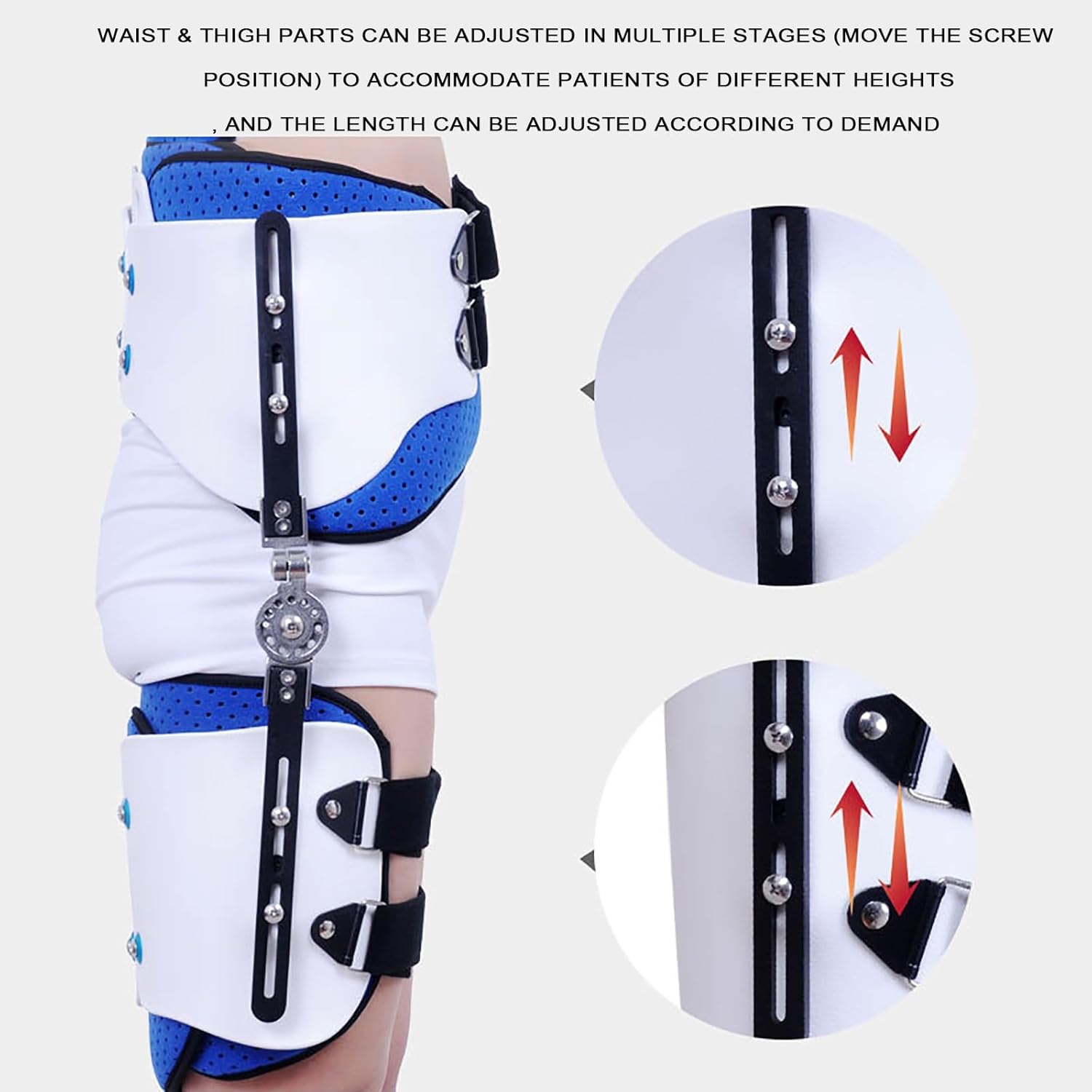 Adjustable Hinged Hip Joint, Men and Women Hip Groin Stabilizer Support Brace Leg Orthosis Femoral Brace Universal Protector for Femoral Fracture Recovery Abduction Bracket Hinged(Left)