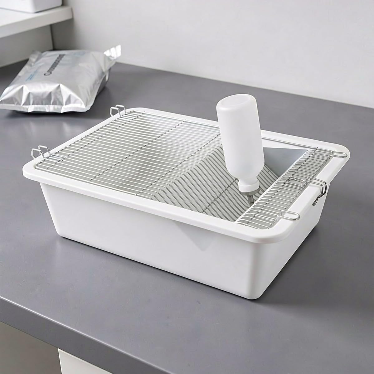 Toyvian Jaula de Laboratorio para Ratones 250ml de Acero Inoxidable y PP
