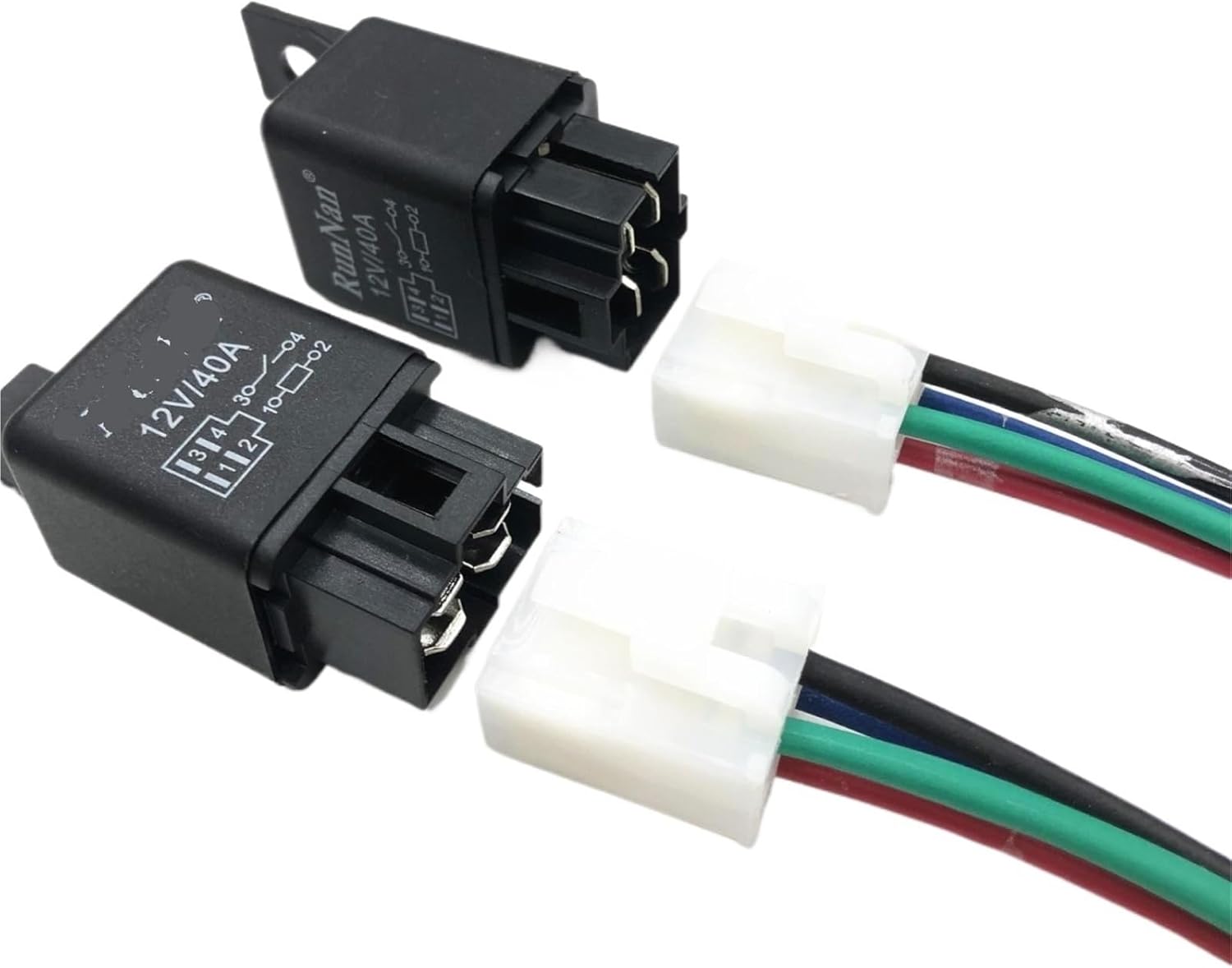 1PCS Automobile Air Conditioning Compressor Relay 12V 24V 40A High Power Horn Refitted Universal Relay 4PIN(Relay 12V)