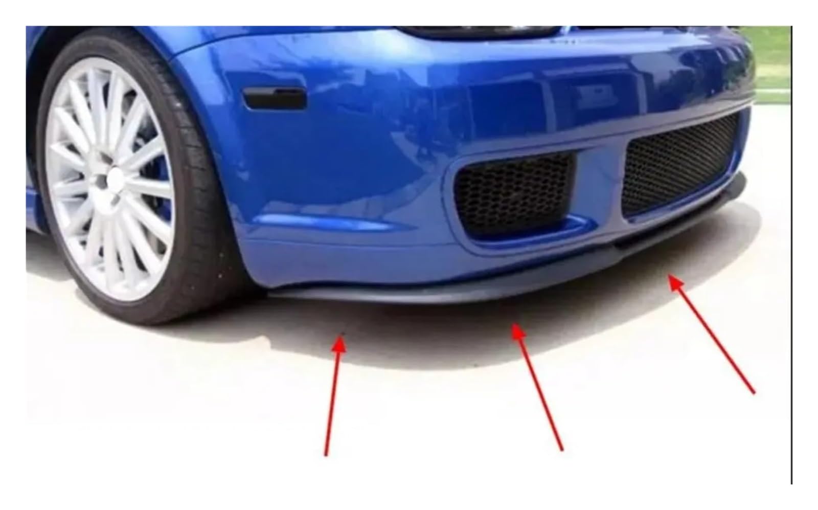 para VW para Golf MK4 R32 para Cupra Spoiler Lip Set Universal 3 Piezas Difusor Negro Kit Carrocería Protector Ajuste Parachoques Delantero Coche Alerón Parachoques