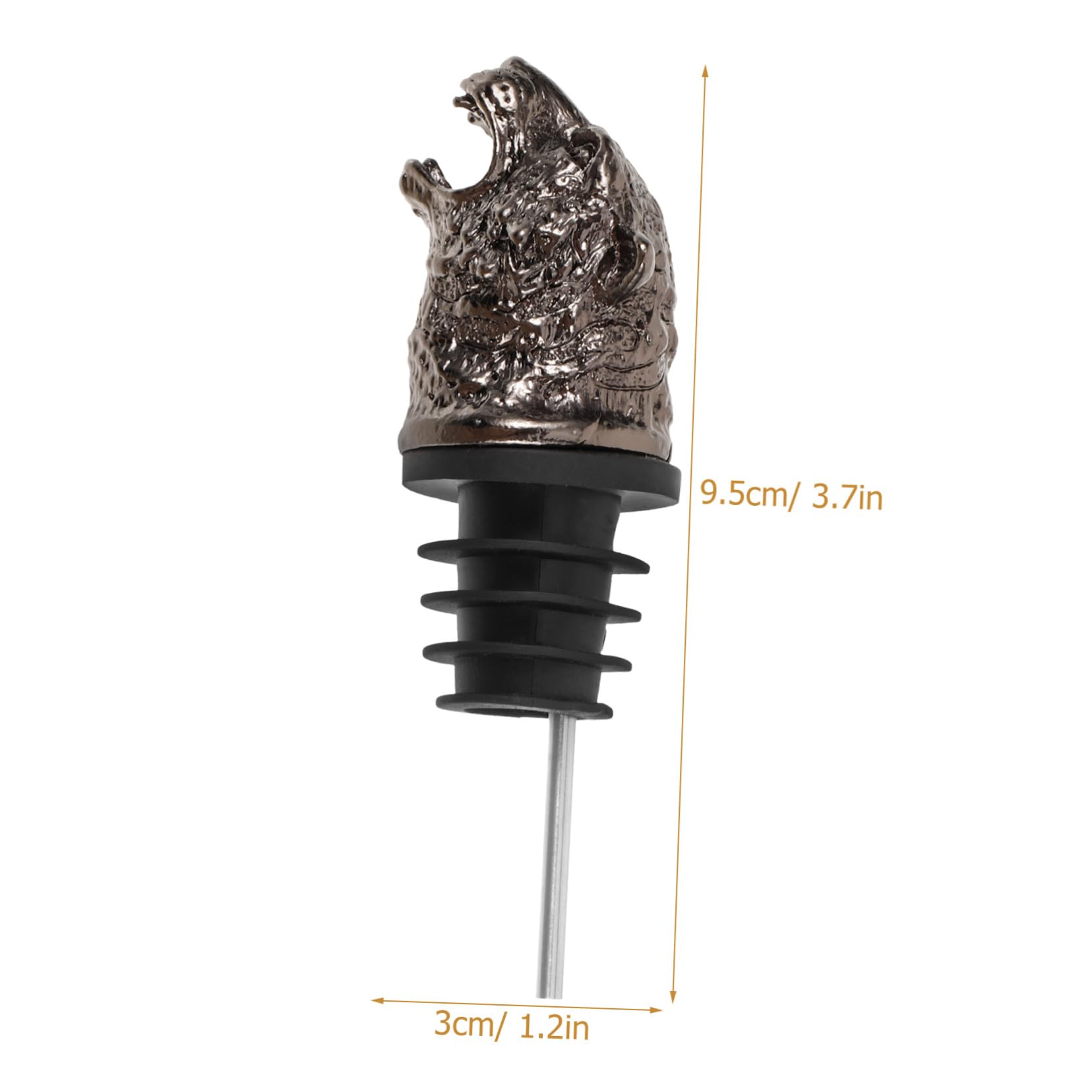 Cabilock 4 Pièces Verseur De Vin De Tigre Verseurs De Vin Bouteille d'alcool Bec Verseur Verseurs d'alcool Verseur De Bouteille D'huile Ustensiles pour Boissons Vin Alliage De Zinc Black
