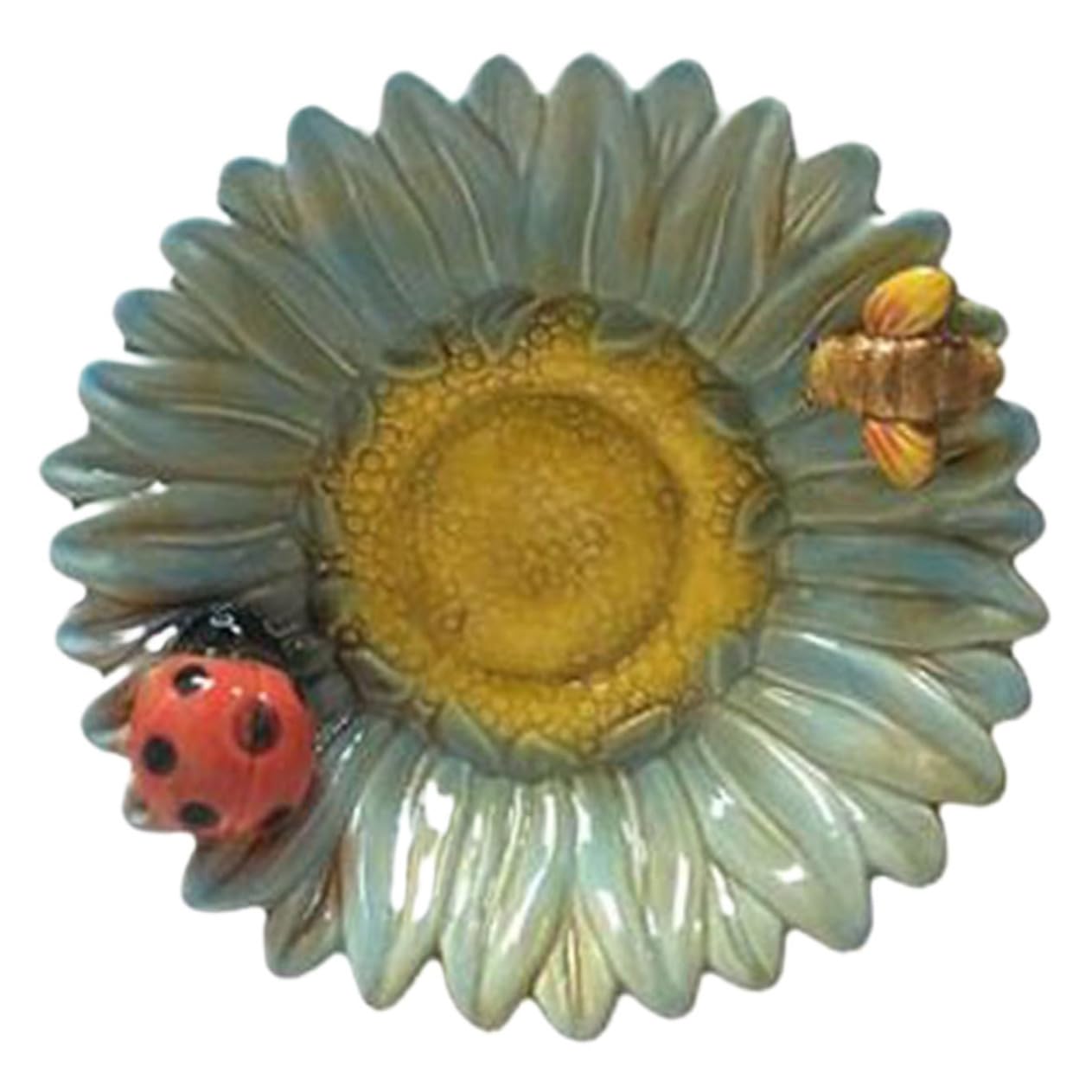Jabonera de Cerámica Forma de Flor para Baño y Lavabo | Uso Versátil en Encimera, Fácil de Limpiar, Soporte Firme y Acabado Decorativo