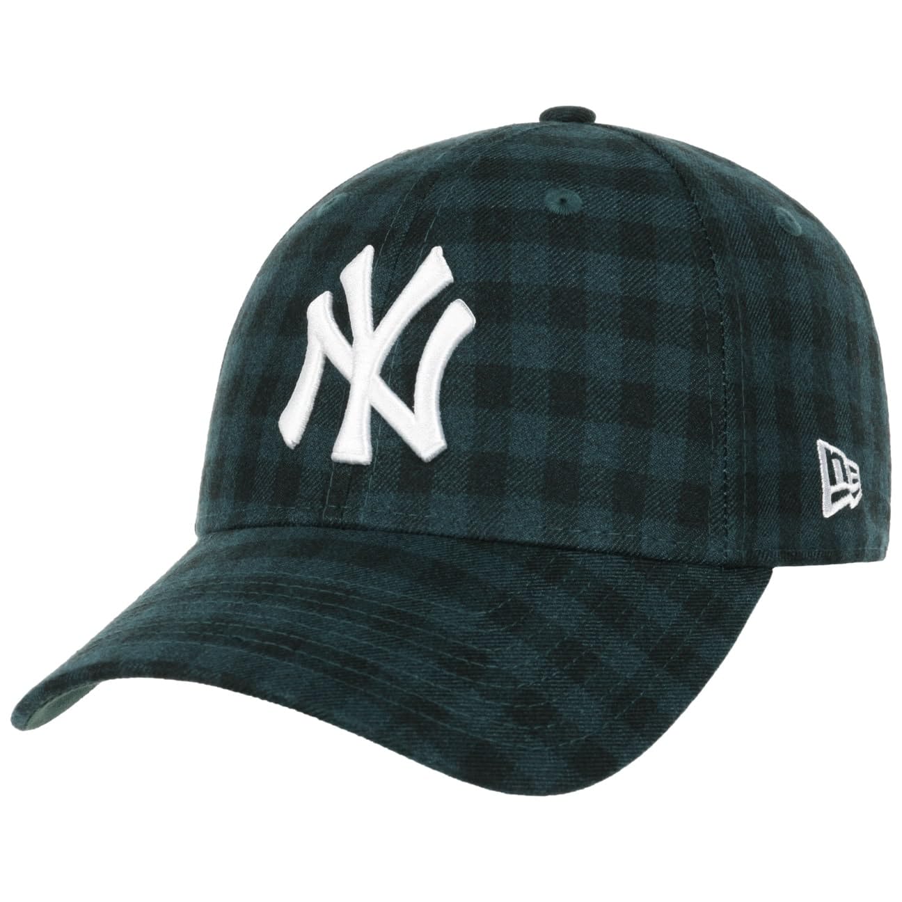 New Era Men's Dark Green 940 Mlb New York Yankees Flannel 9Forty Baseball Cap