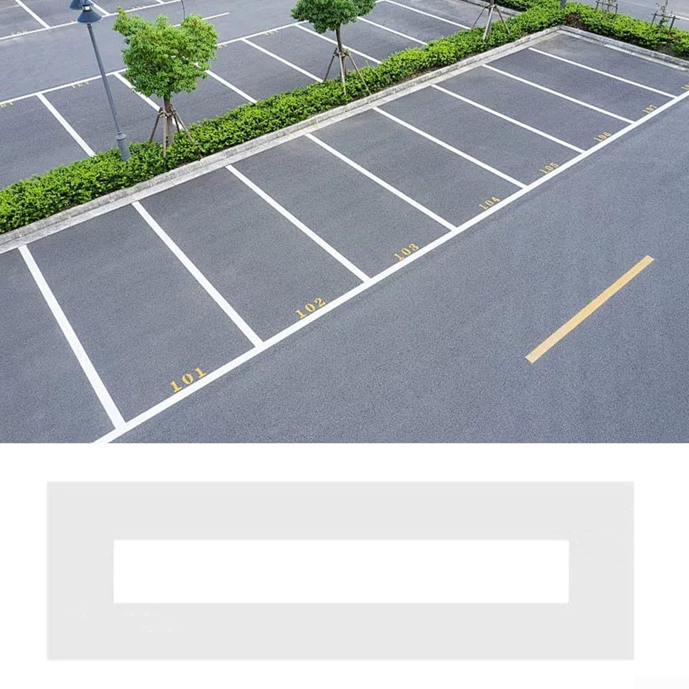 Stencil No Parking In Silicone – 40x264 Cm Pieghevole, Per Segnaletica Su Asfalto, Cemento E Marciapiedi