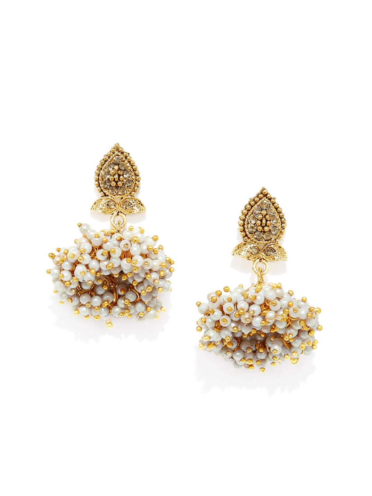 Zaveri Pearls Antique Gold Tone Traditional Jhumki Earring For Women-ZPFK7451 (B07NJHHYF5) Amazon Price History, Amazon Price Tracker