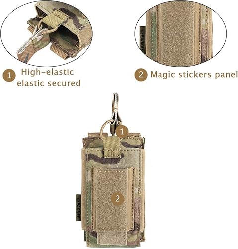 Miniatura 31 de EXCELLENT ELITE SPANKER Funda para rifle elástico Mag M4 M14 M16 AK AR para rifle elástico M4 M14 M16 AK AR para bolsa de pistola Mag Doble-Negro