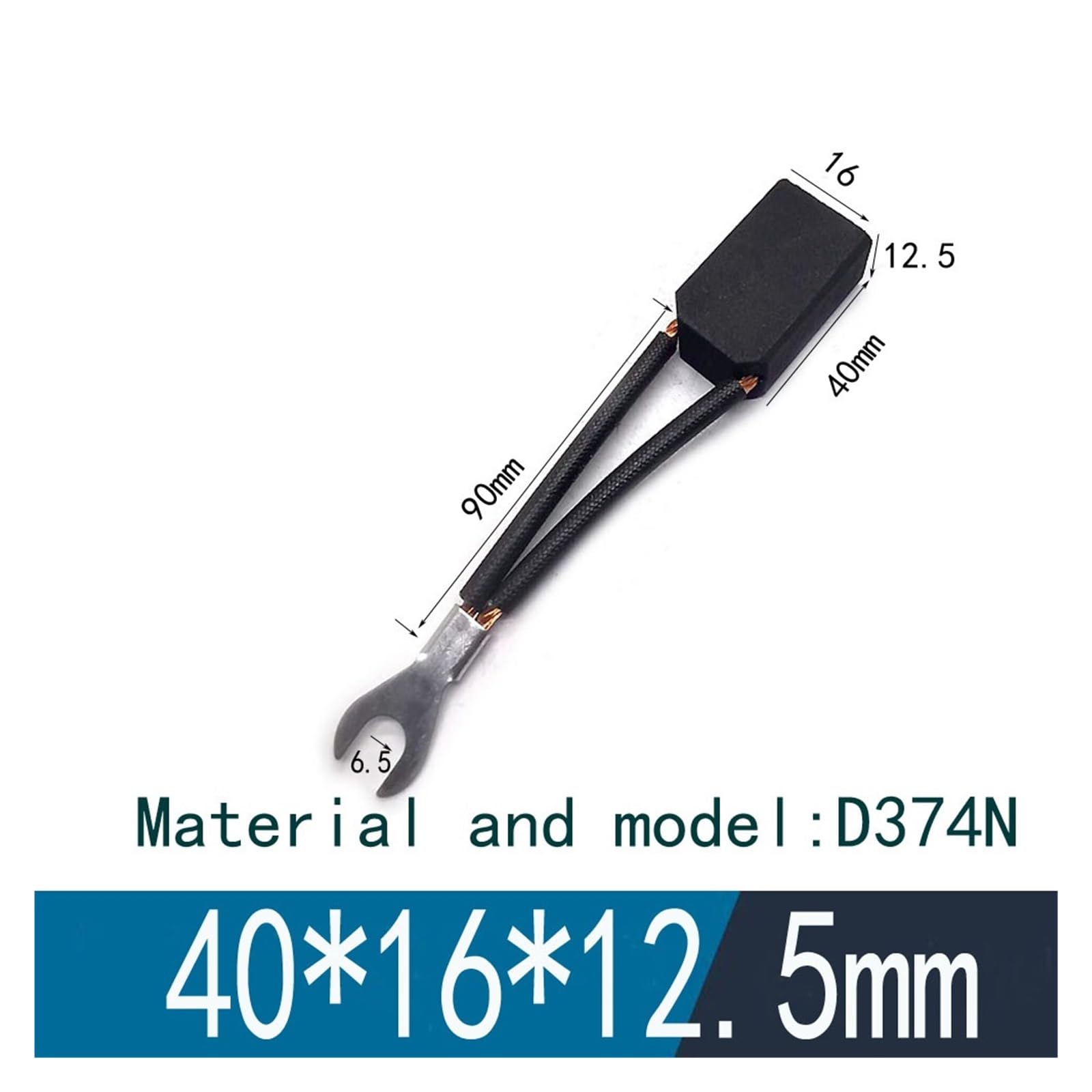 8 sztuk Szczotka węglowa do silnika D374N 10 12,5 16 20 25 32 40 (12,5 x 16 x 40 mm)
