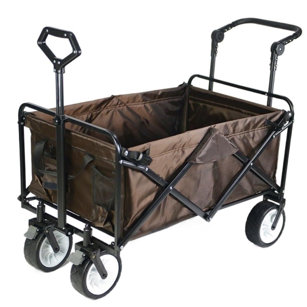 Folding Trolley Cart Camping Outdoor Foldable Pull Wagon Trolley On Wheels Heavy Duty Hand Cart Transport