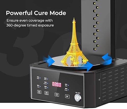 Miniatura 3 de Creality Estación de lavado y curado UW-01 Máquina 2 en 1 Impresora 3D de resina Caja rotatoria de curado UV Cubo para LCDDLPSLA Tamaño de lavado