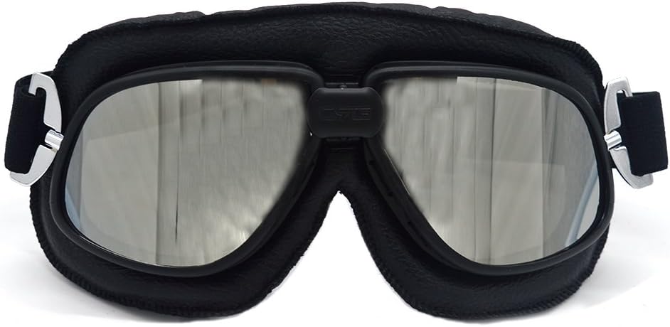 Evomosa Lunettes de moto vintage pour motocross, VTT, extérieur