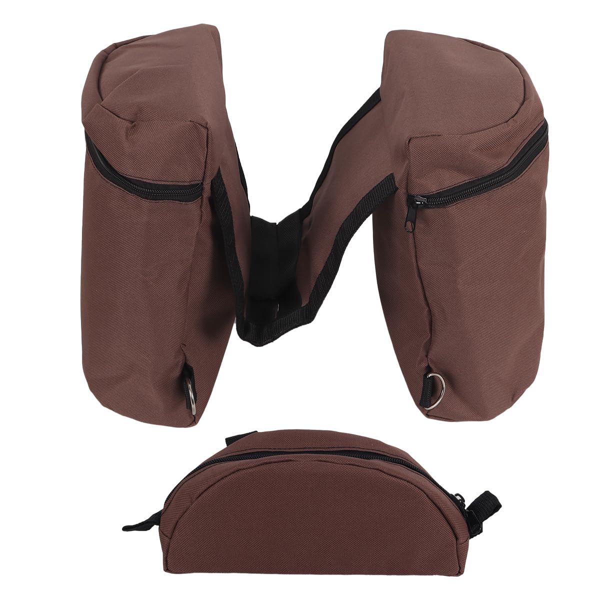 Bolsa de silla de montar para botella de agua, portátil y versátil, estilo Knaufhorn, ideal para rutas a caballo. Bolsa de silla de montar con forma de cuerno para café.