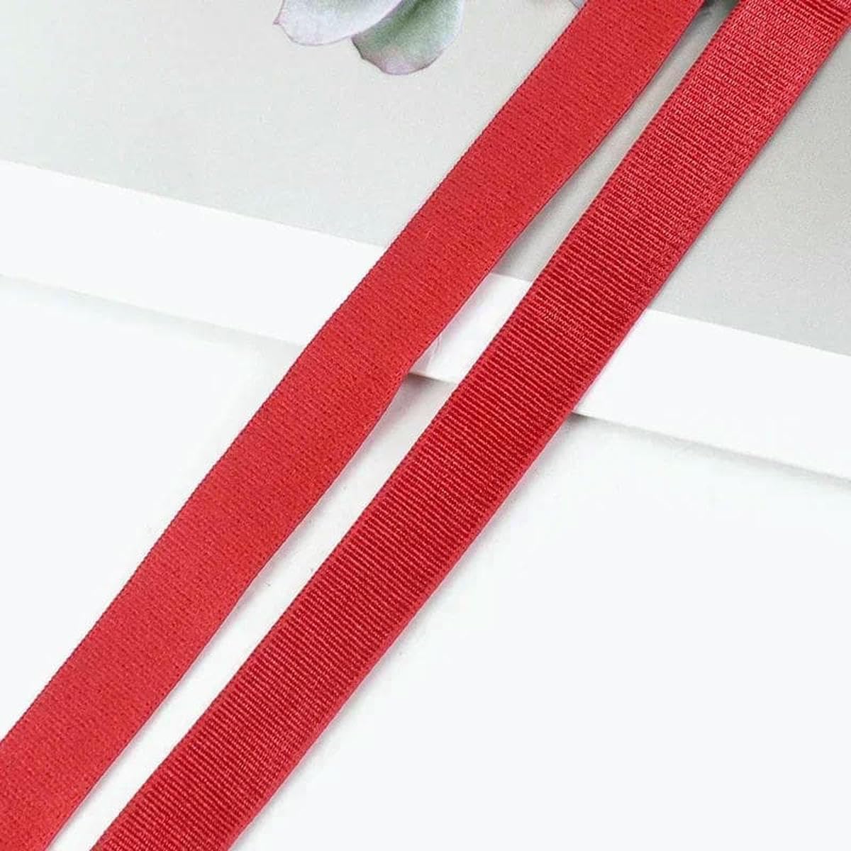 Elastyczna taśma nylonowa, Nylon Elastic Bands For Sewing Bra Strap Multicolor 6-25mm 10/20M(Red 20mm,20Meters)