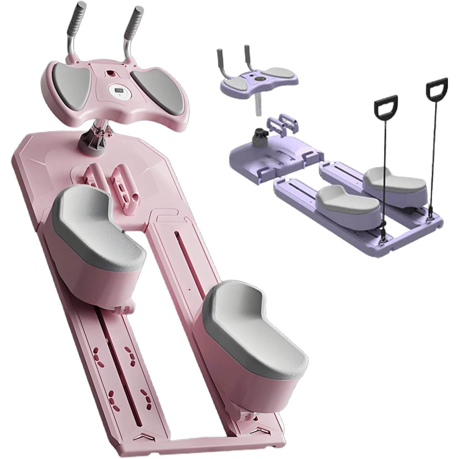 LJLYYDS Spine Twist and Stretch Trainer,Adjustable Back Stretcher Machine,Detachable Waist Workout Equipment for Lower Back Pain Relief,Spine Decompression,Leg Stretching & Core Activation Pink