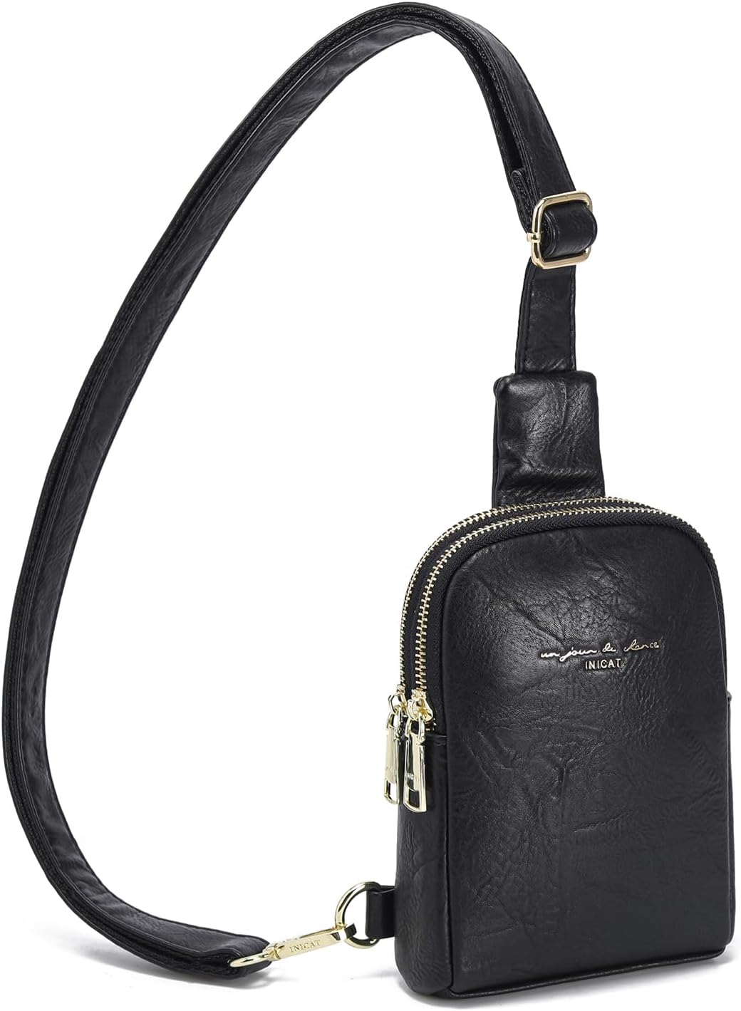 INICAT Travel Small Sling Bag Leather Crossbody Bags for Women Fanny Packs Cross Body Bag for Woman Cross Body Purses