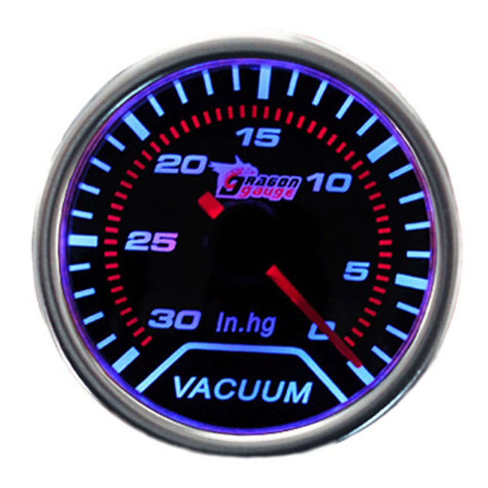 NEW Universal 52mm LED Smoke LEN Indicator Car Motor Vacuum Gauge