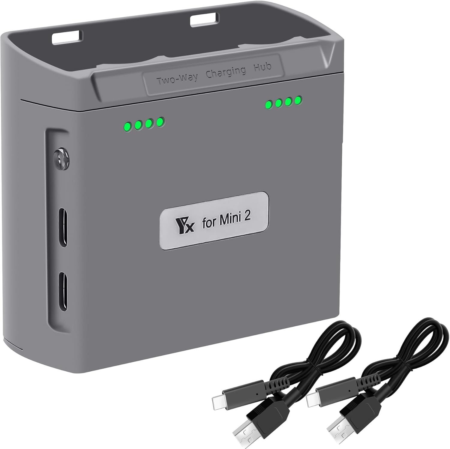 Two Way Charging Hub for DJI Mini 4K,2,2 SE,Mini SE Drone Battery,Check Two Batteries Level,Charging in Sequence Accessories