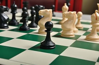 The House of Staunton Competition Plastic Chess Set - Pieces Only - 3.75 Black & Natural
