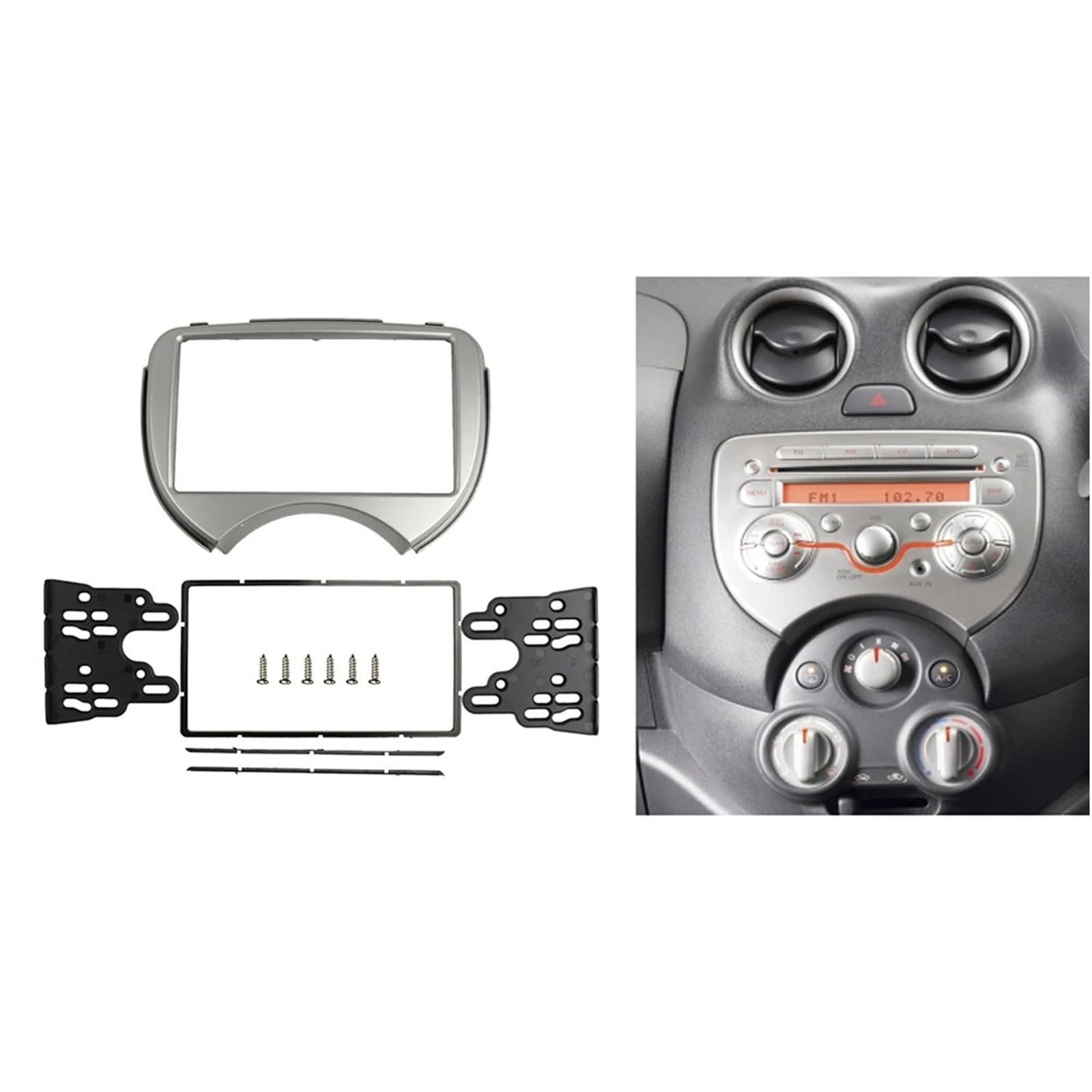 Fascia Marco Radio Coche para Pulse 2011+ Radio Fascia 2 DIN Panel para Estéreo Y DVD Dash Instalar CD Trim Kit Cara Envolvente Marco Android