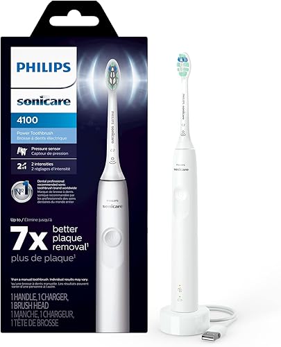 Miniatura 1 de Philips Sonicare 4100 HX368123 - Cepillo de dientes eléctrico recargable con sensor de presión color blanco