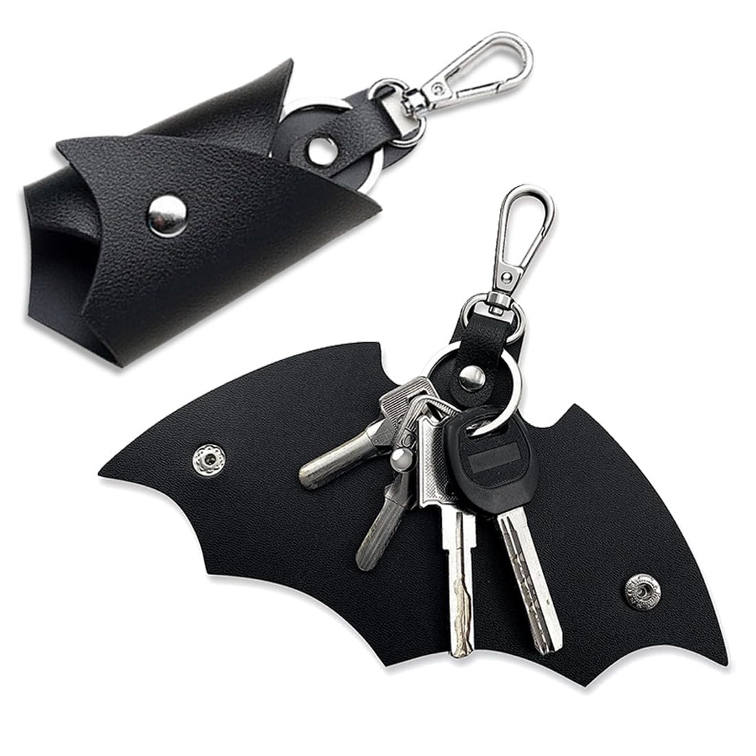Porte-clés Pour Hommes, 2 Porte-Clés En Faux Cuir Batman, Porte-Clés Unisexe, Porte-Clés En Cuir Gravé Personnalisé Pour Diverses Clés De Voiture Ou De Moto