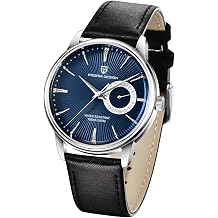 TYBERLEY Pagani Design Vintage Mens Watch VH65 Quartz Movement Stainless Steel Leather Strap Waterproof Business Sport Wristwatch Date Display