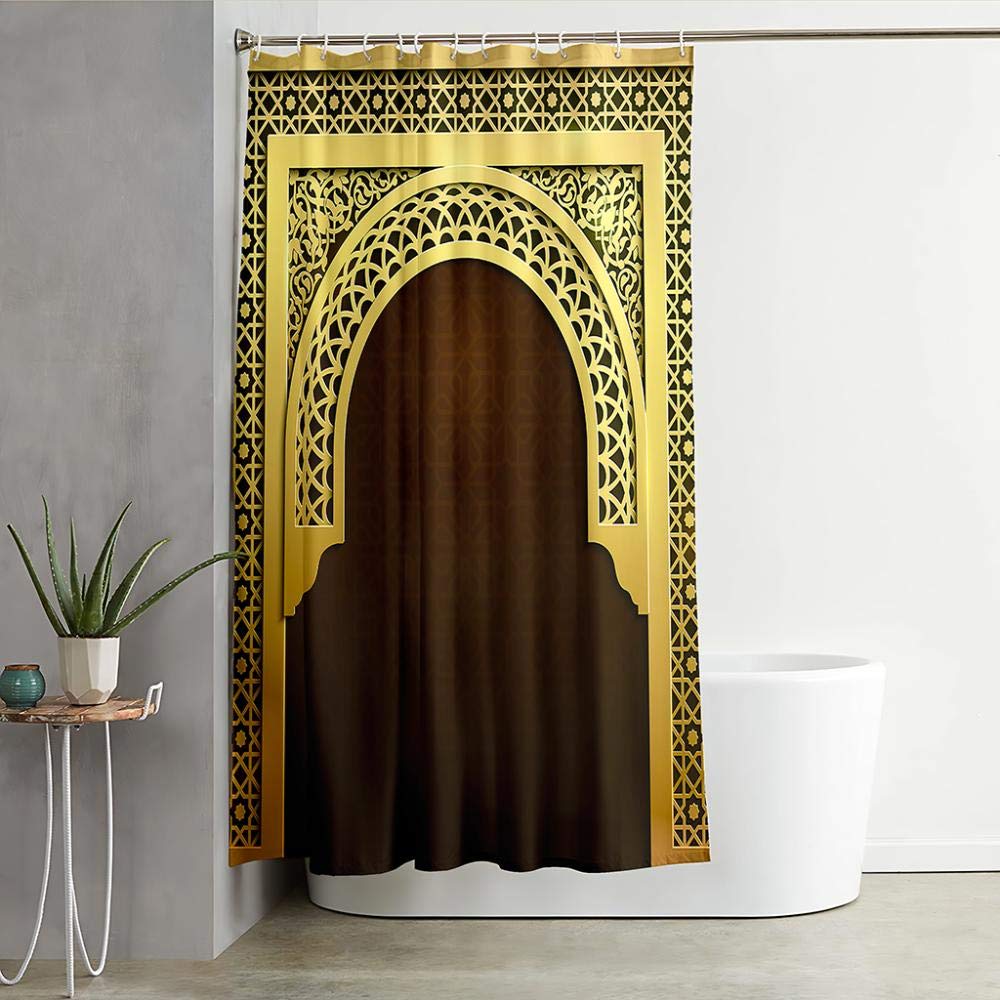 スペイン製 シャワーカーテン DUCHA タイポグラフィ カーテンリング