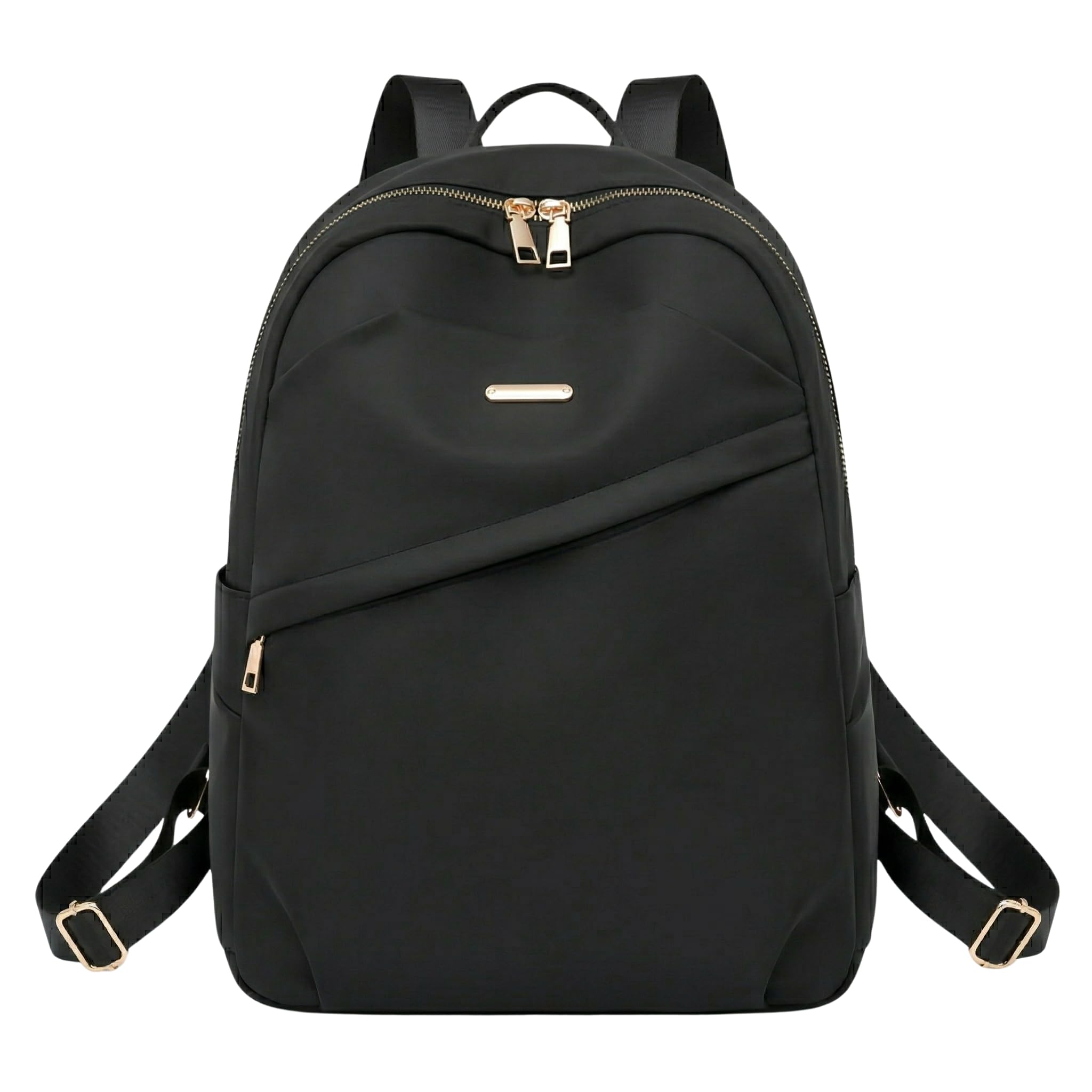 Durable Black Backpack for Women & Girls | Lightweight Daily Use Bag for College, School & Office | Spacious Travel Daypack with Strong Zippers-image-47