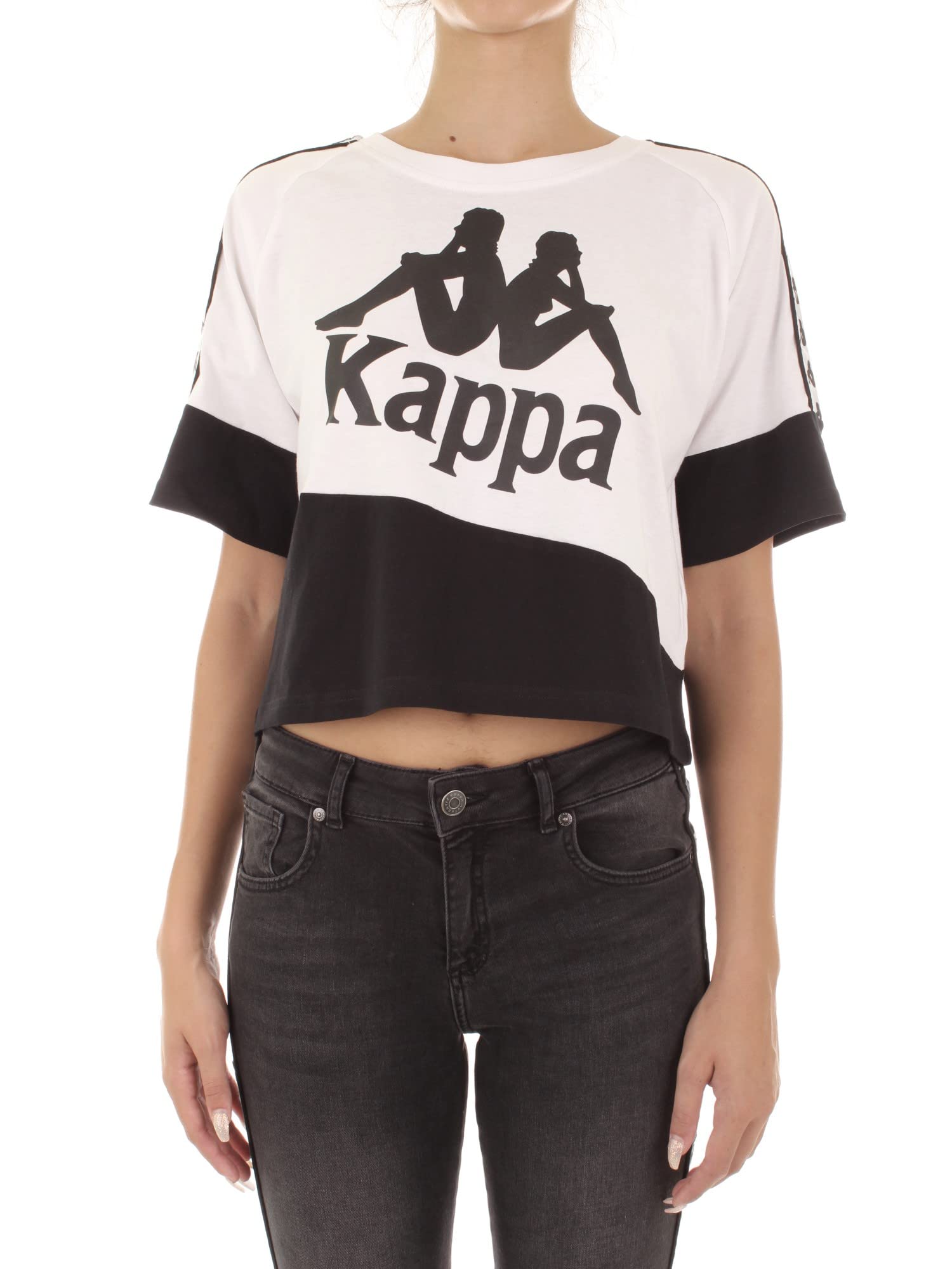 Kappa T Shirt Manica Corta Donna nera