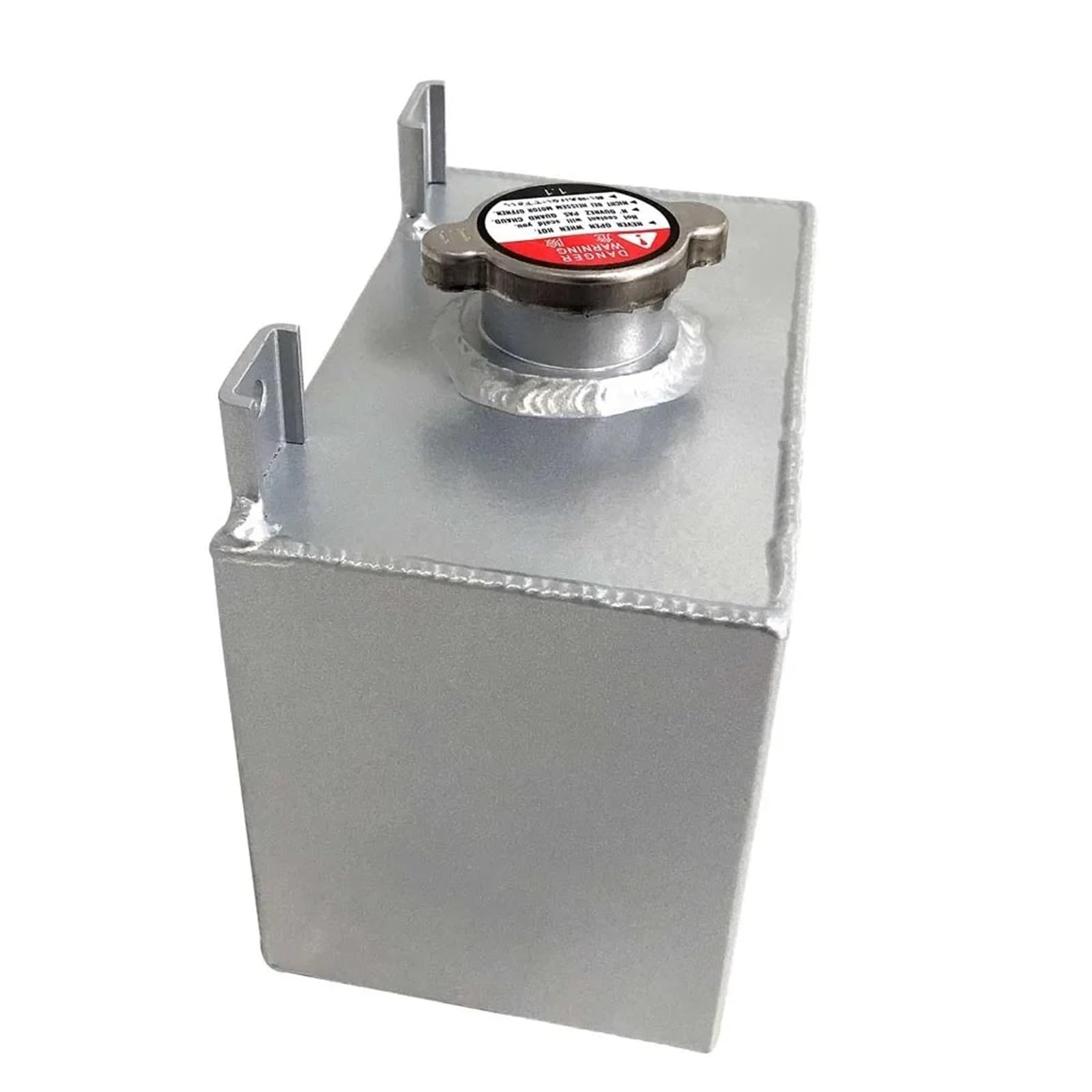 Zestawy do odzysku chłodziwa do samochodów Uniwersalny aluminiowy zbiornik wyrównawczy płynu chłodzącego, zbiornik wyrównawczy, butelka 1,8 l, srebrny