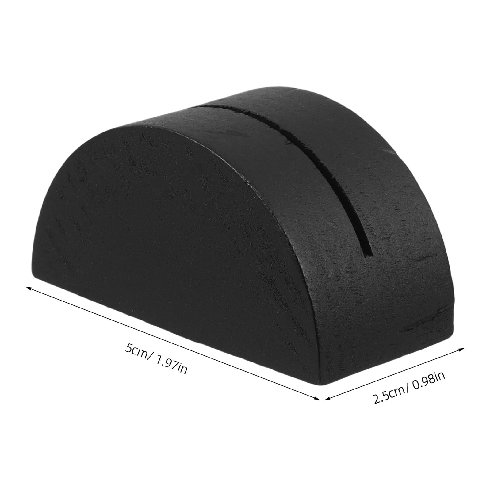 24 Porte-Noms pour Mariages en Bois Foncé Semicirculaires, Supports de Cartes Photo pour Tables Rustiques, Lot de 24 Pièces pour Plan de Table Mariage