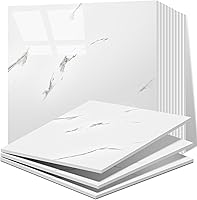 Vieshful 20pcs Peel and Stick Marble Backsplash Tiles 12x12 - Waterproof Self-Adhesive PVC Wall Panels for Kitchen Bathroom Shower