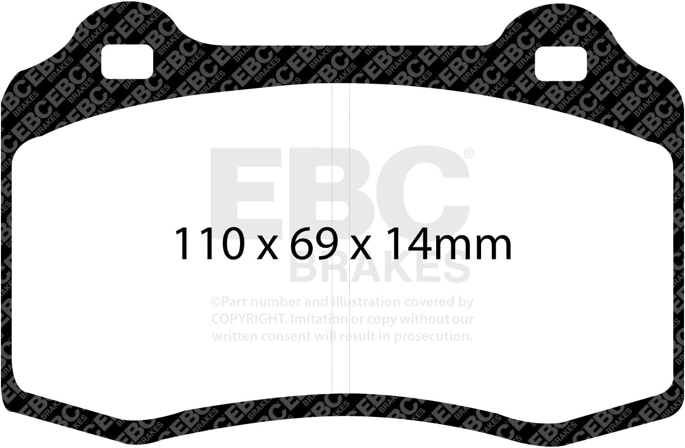 EBC Brakes Redstuff 3000 Series Sport Brake Pad Set DP31140C to Fit MG,ASTON MARTIN,FERRARI,FORD (AUSTRALIA AND NEW ZEALAND) TVE,FORD (AUSTRALIA AND NEW ZEALAND) FPV,CADILLAC,HYUNDAI,JAGUAR,LOTUS,DAIMLER,VOLVO,QVALE