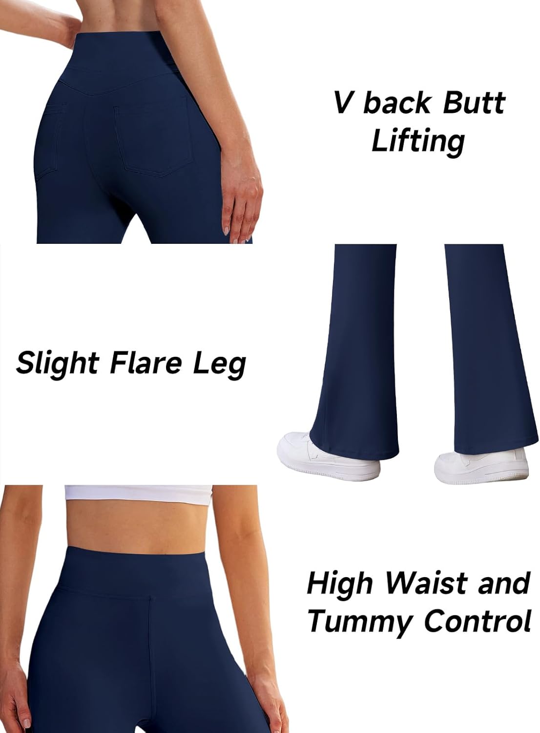 SEMARO Womens Bootcut Dress Pants High Waist Stretchy Flare Work Pants Business Office Pull on Slacks with Pockets - Image 4