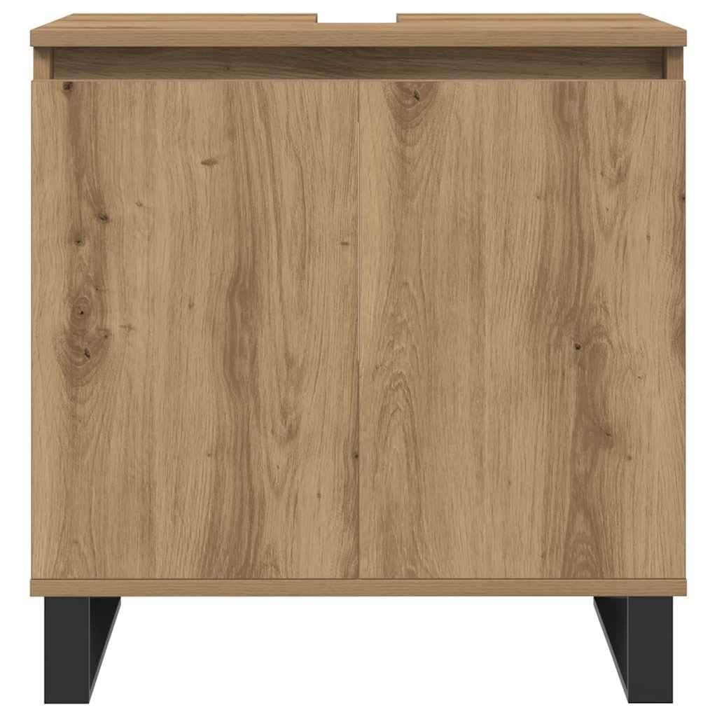 vidaXL Armario de baño Madera de ingeniería Roble Artisan 58x33x60 cm