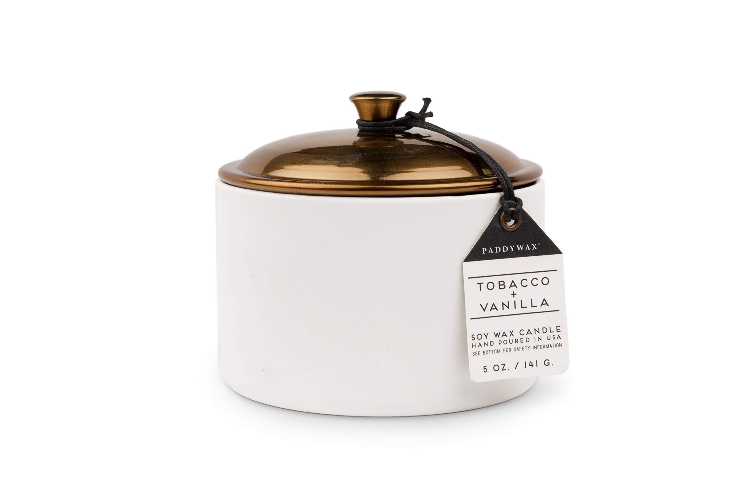 Paddywax Tobacco + Vanilla Hygge Collection Scented Candle, 5-Ounce,