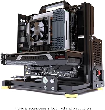 PC Chassis Desktop Computer Open Case Well Cooled Chassis Aluminum Material Test Bench Includes Type-C Support Motherboard (2.MATX)