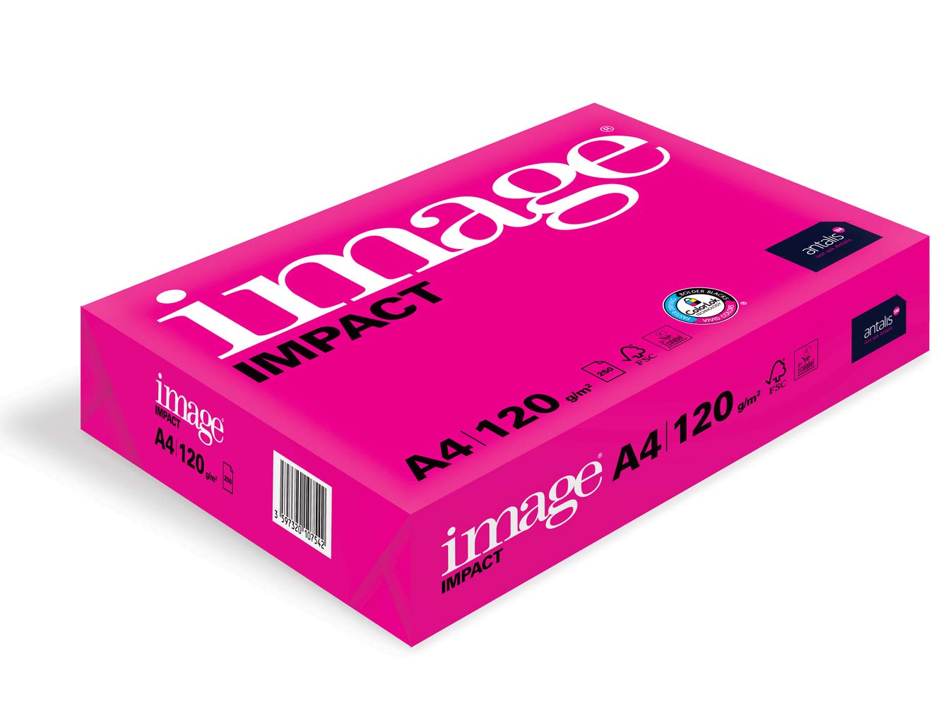 Image Impact - papier do kopiowania, biały, 120g/m2, 210 mm x 297 mm, A4, LG, karton 5 ryz 1250 arkuszy