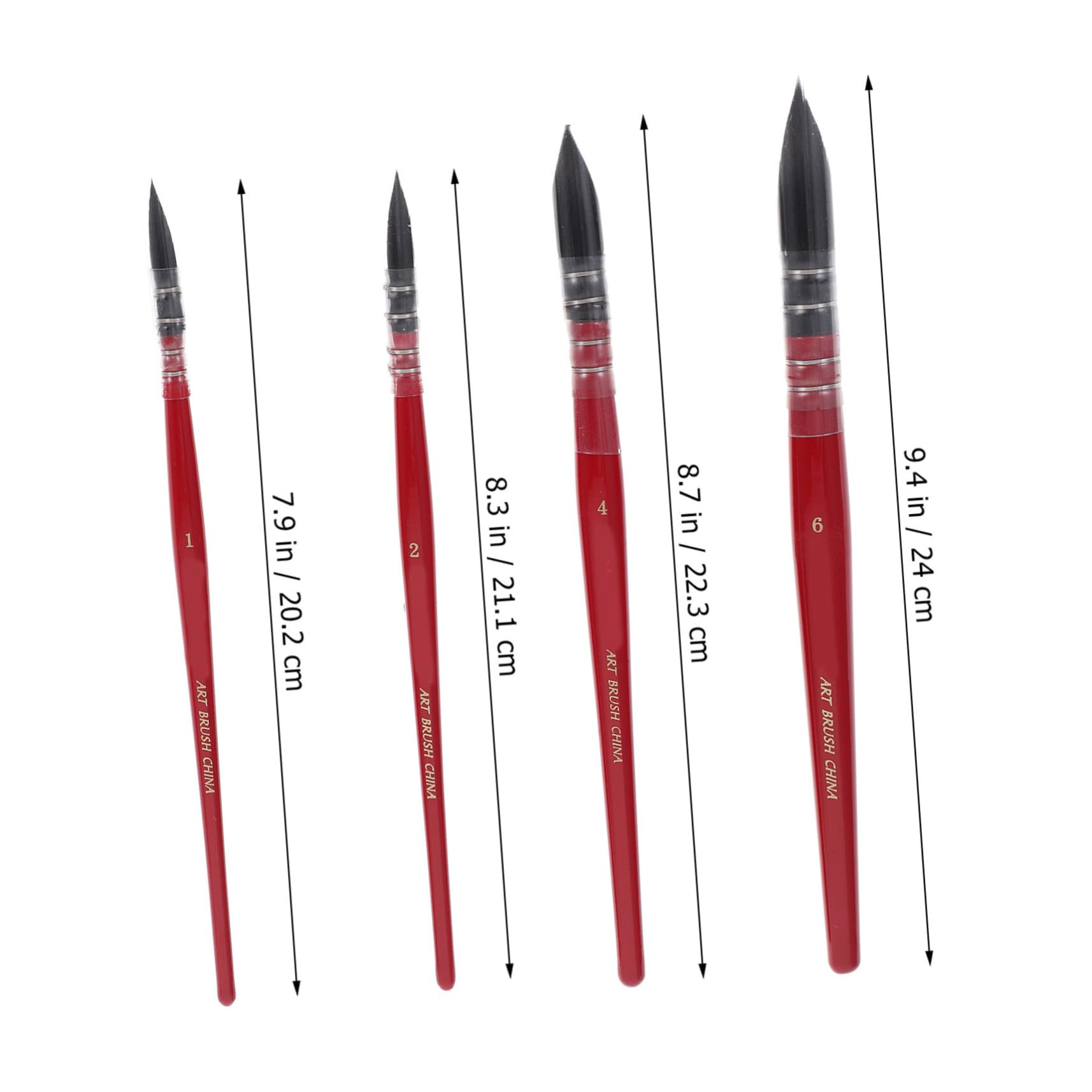 VILLCASE 2sätze Teiliges Nylon Pinselset Mit Holzgriff Für Malerei Und Zeichnung Verschiedene Für Details Und Große Flächen Geeignet Für Schule Veranstaltungen Und Mehr