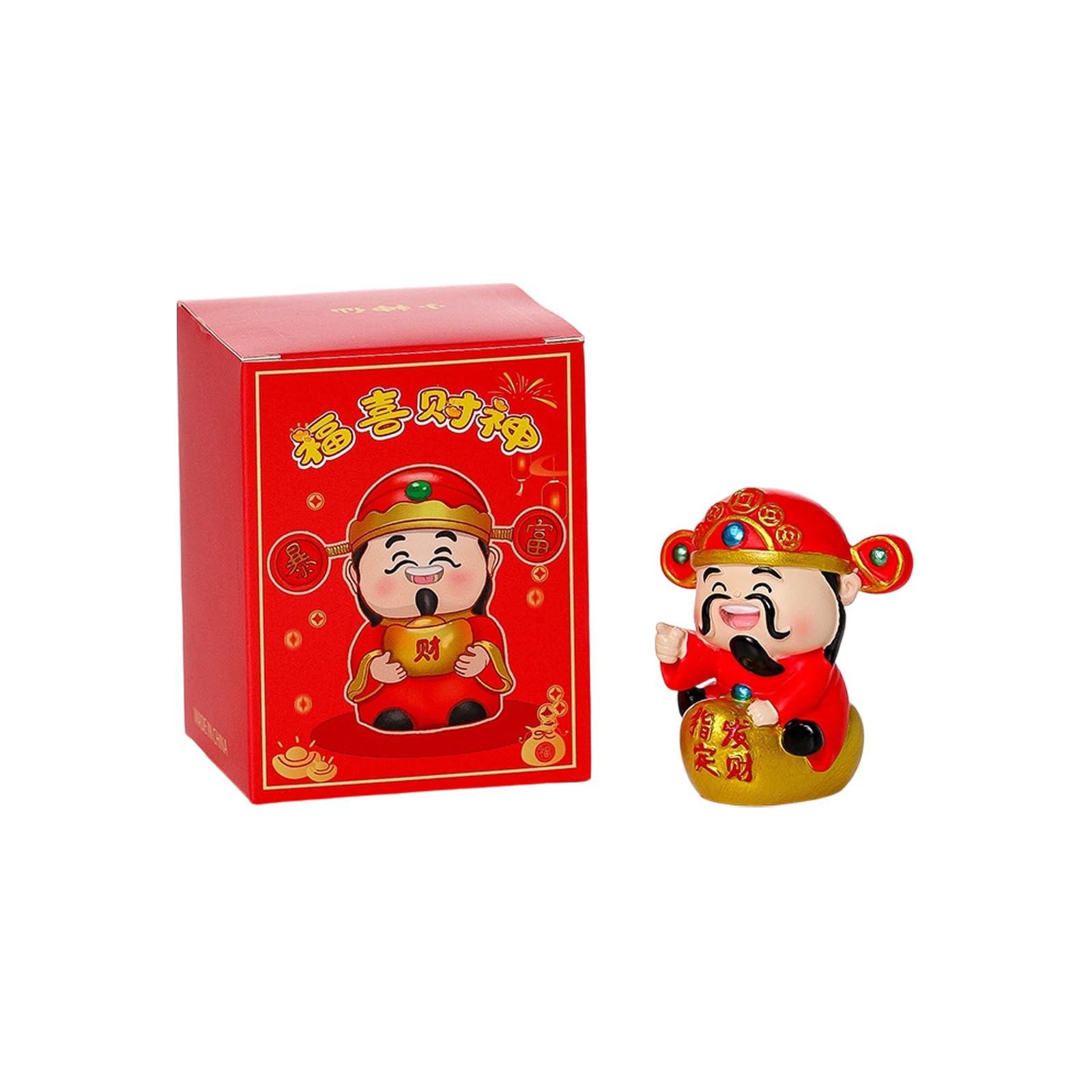 Osniyaw E Resins, God Of Wealth Of Happiness, Figures, Cai Shen Statues, Fengshui Ornament For Hom Offices, Desktop Decorations Of Wealth Of Wealth, Caishen Figures, Sculptures