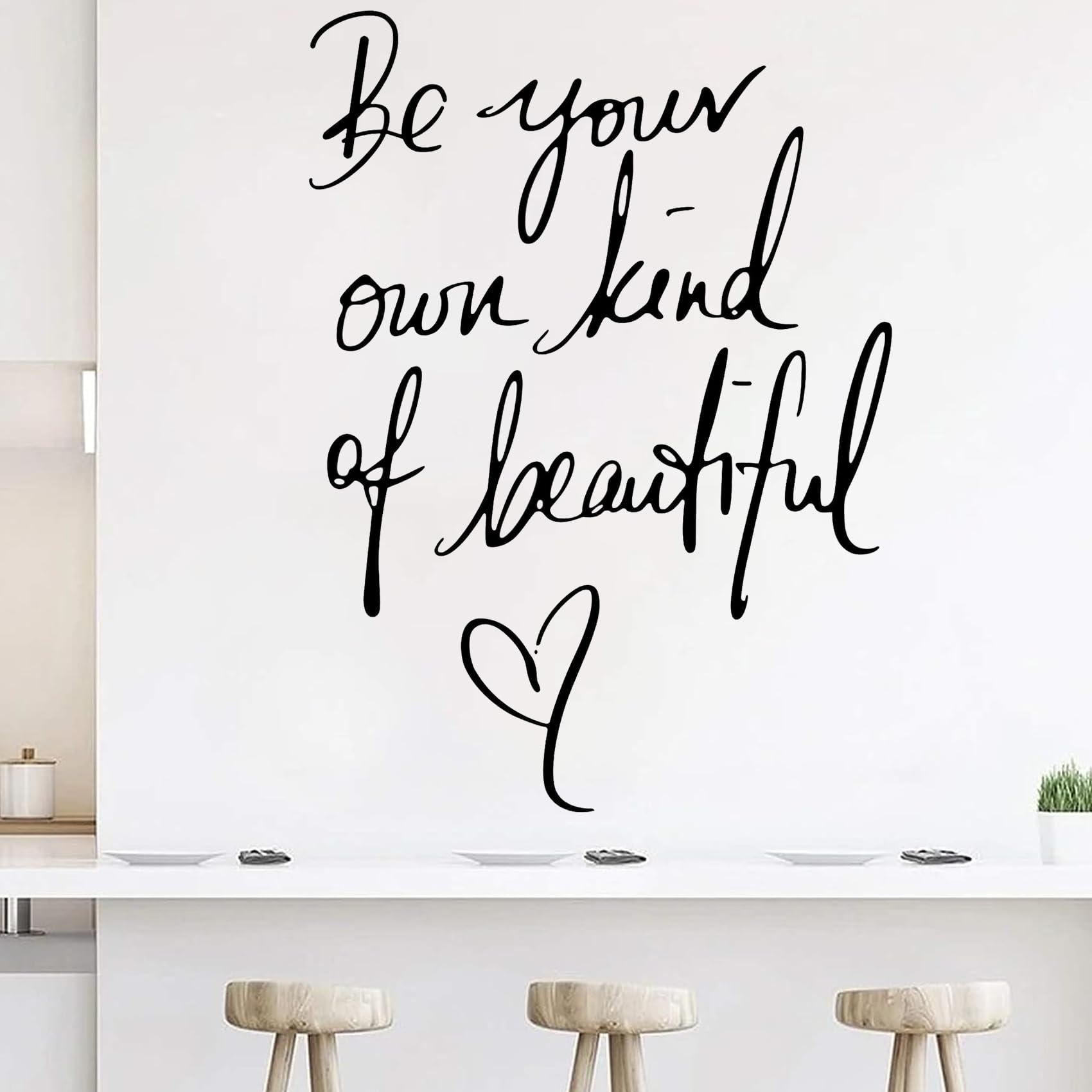 Inspirational Wall Quotes Stickers Be Your Own Kind of Beautiful Motivational Saying Home Decals Home Vinyl Decals Quote Decor for Office School Classroom Teen Dorm Room Wall Deca