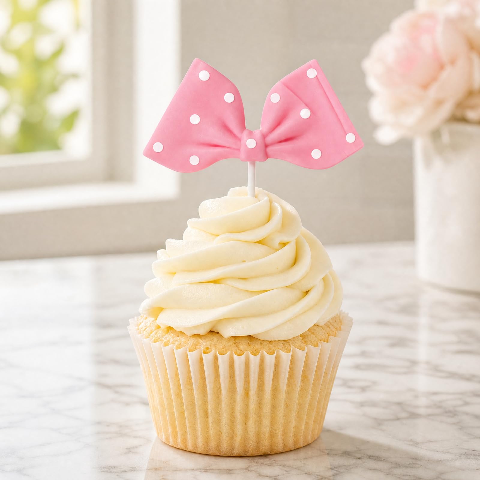 Zestaw 18 dekoracji tortów dla dziewcząt, bombki na ciasto, topper z różowymi uszami, dla dziewczynek, na urodziny, baby shower, dekoracja na imprezę urodzinową, dla dzieci, na imprezę, chrzest
