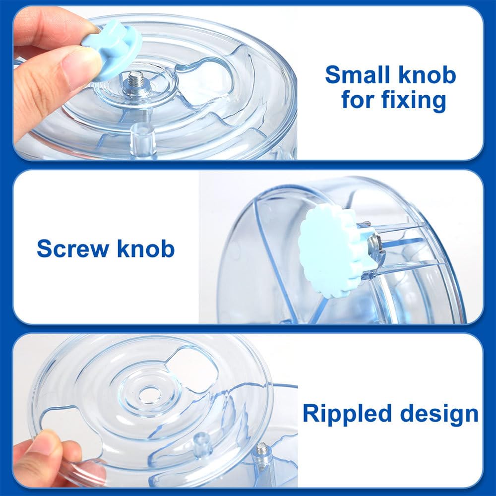 Parrot Spinner Toy,Interactive Spinner Rattle Toy for Bird Chewing Entertainment Exercise Conure Budgies, blue - Image 2
