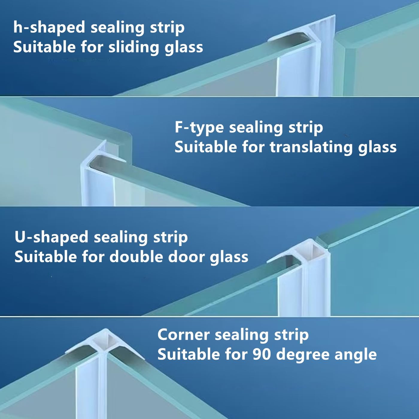 Mult Thickness Shower Door Seal Strip,Frameless Glass Water Barrier for 6/8/10/12mm,Leak-Proof Silicone Bottom&Side Weatherstrip,Bathroom Door Sweep,Shower Enclosure Protection Kit (300CM,12mm,Corner)