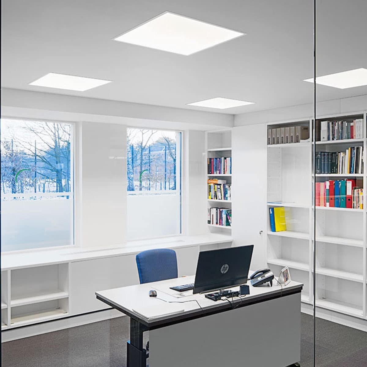 Europalamp - 12 paneles LED Premium Ultra Slim 600 x 600 40 W, blanco neutro 4000 K