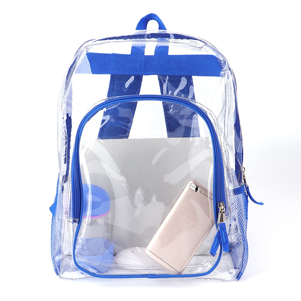 JOMPARO Heavy Duty Transparent Clear Backpack Plastic Bookbags See
