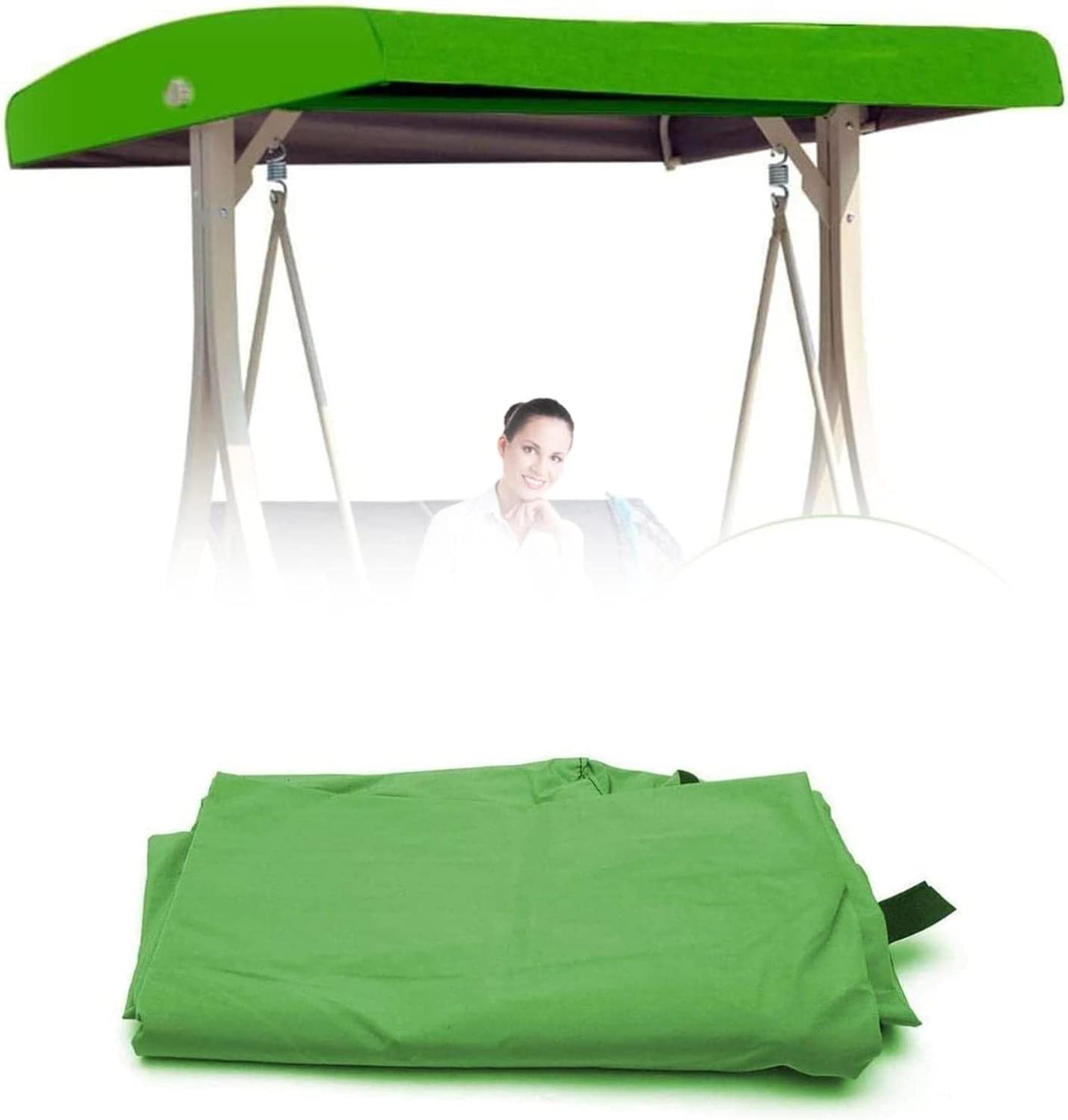 210D Oxford Cloth Patio Swing Top Cover with 4 Reinforced
