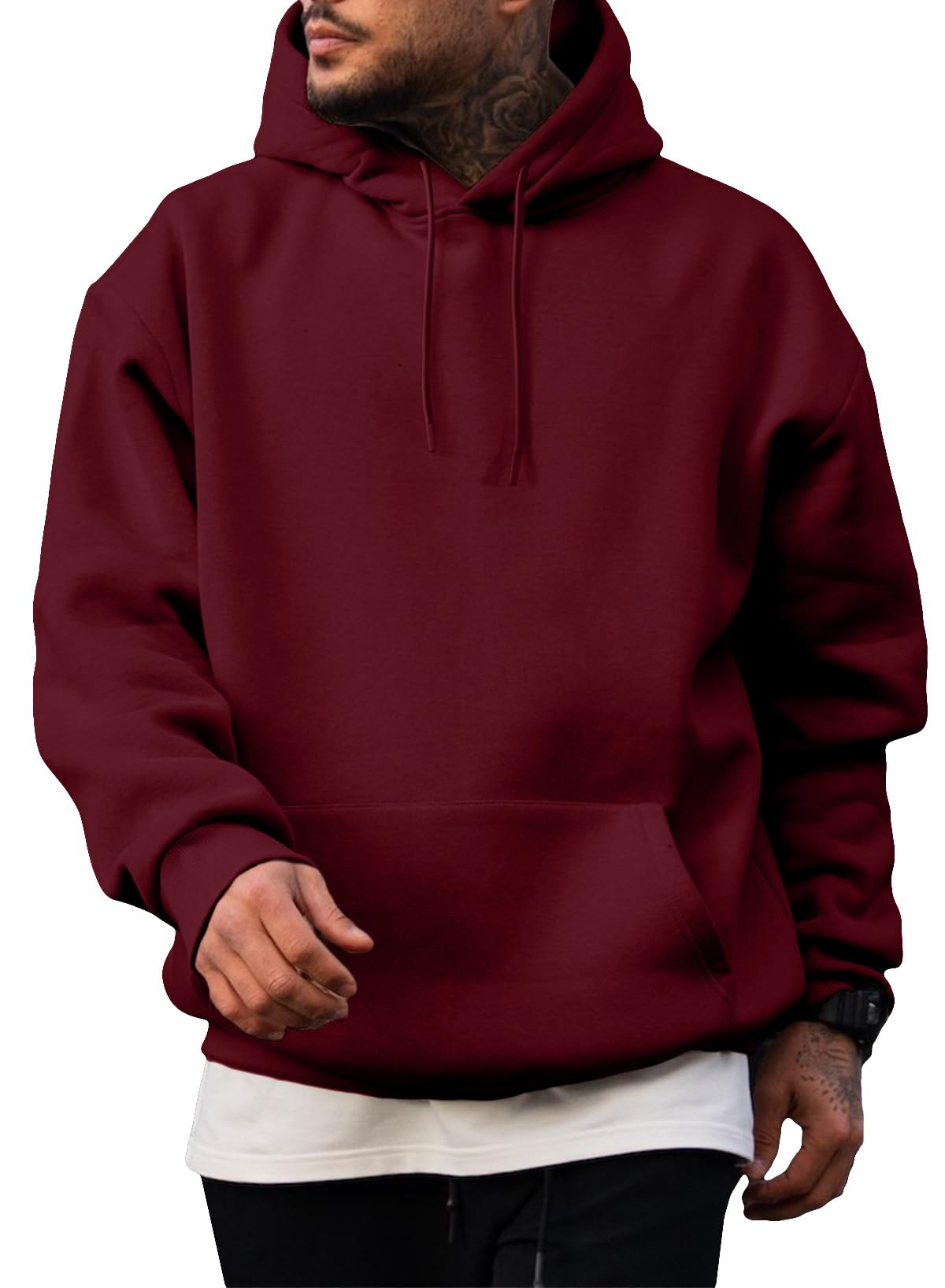 JMIERR Mens Fleece Lined Oversized Hoodie Pullover Sweatshirts