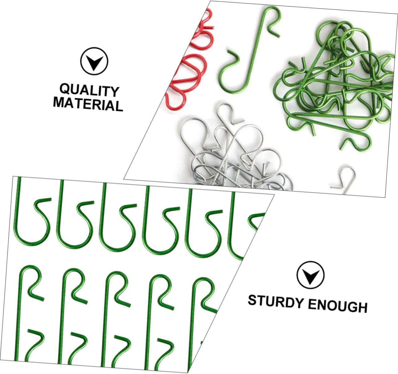 300pcs Hanging Hooks Decorative Art Clips for Christmas Tree Ornaments Shape Hanger for Holiday Decorations Strong Plated Design for Festive Celebrations