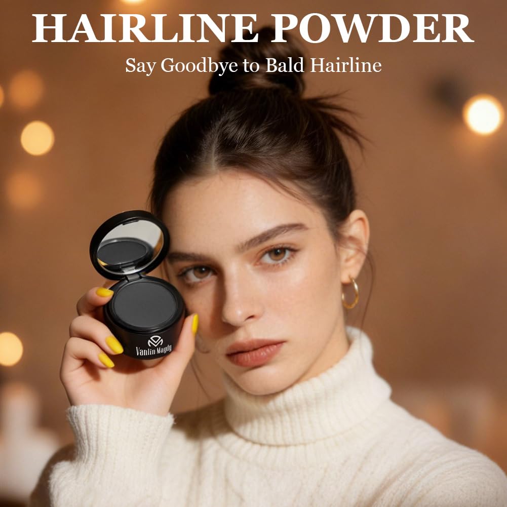 ALIIP Sombra para el Cabello,4g Retocador de Raíces en Polvo Corrector de Raíces,Polvo para la Línea del Cabello Debilitado,Hairline Powder para Cubre Rápidamente Canas Mujer y Hombre (Negro Natural) — view 7